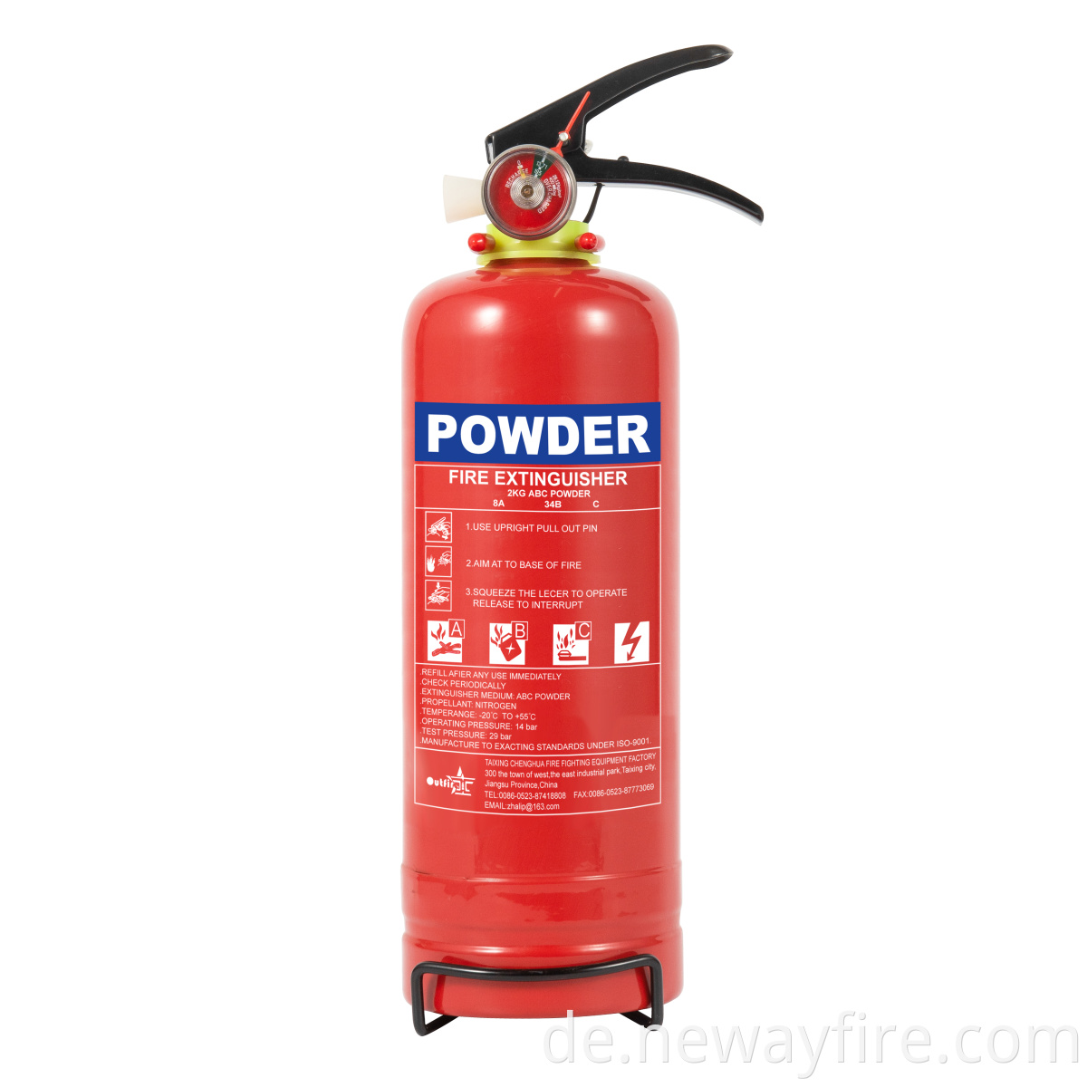 2Kg powder fire extinguisher for fire fighting